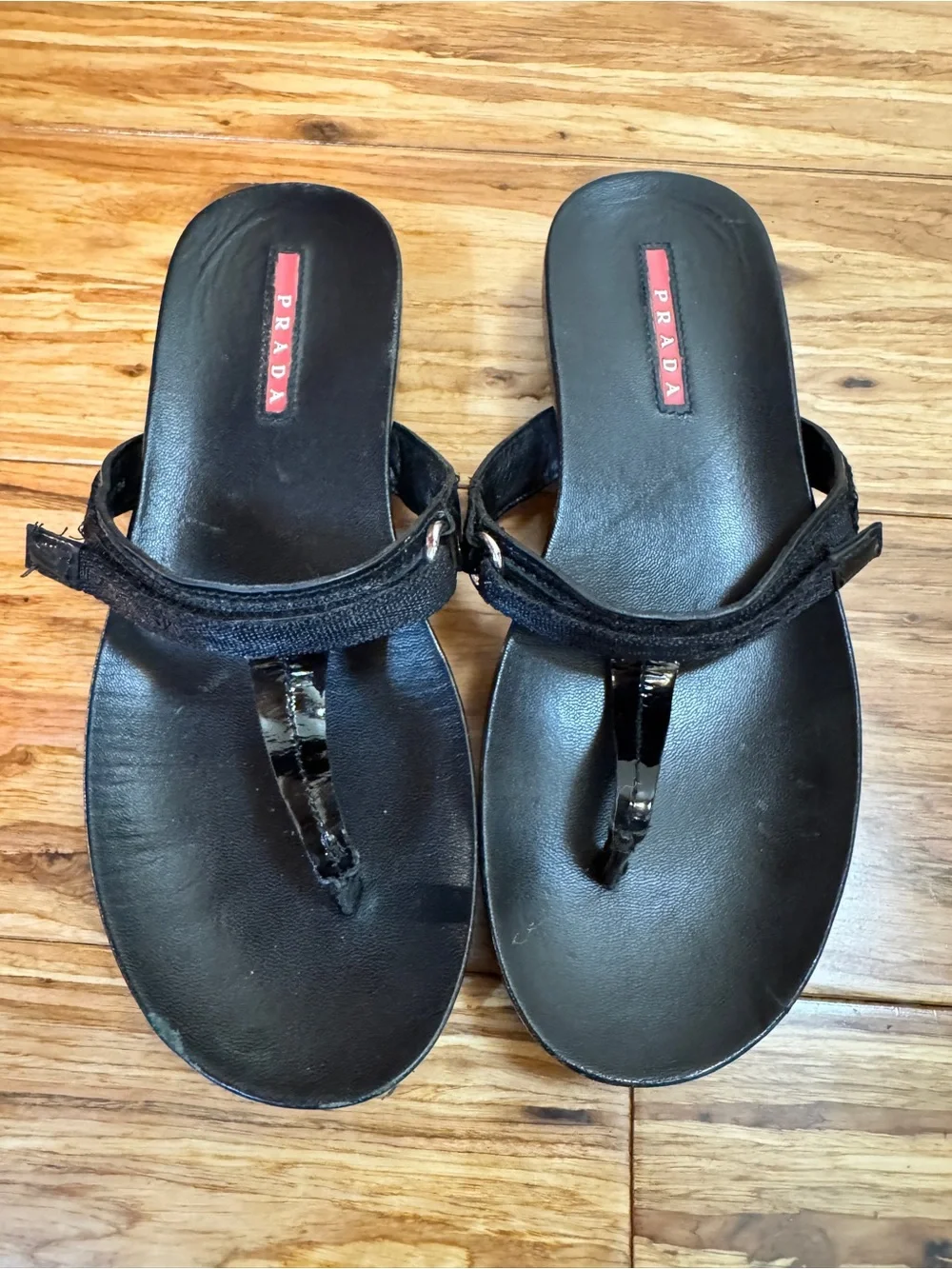 Prada sandals size 6/36 Black